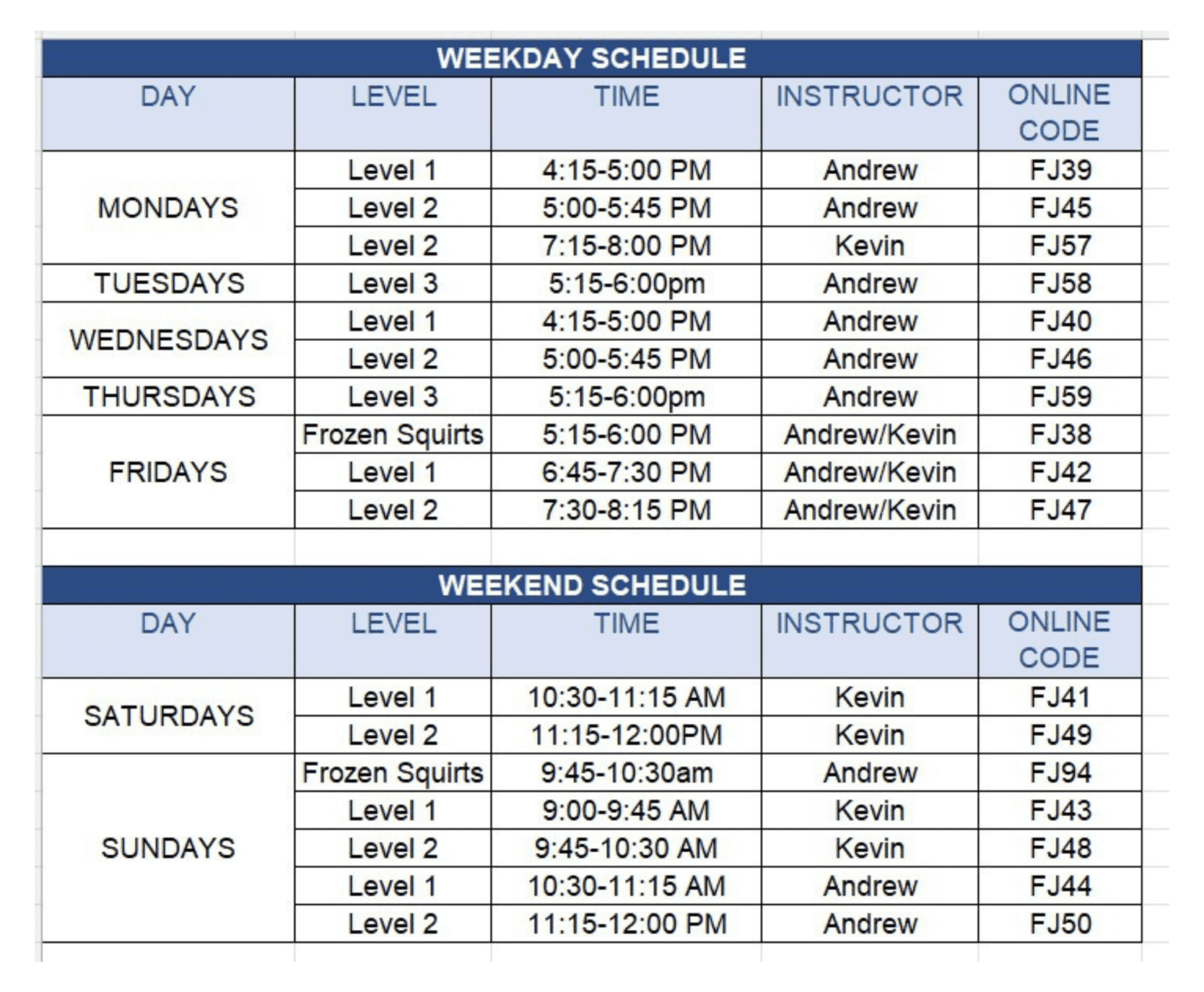 Programs Ashburn Village Sports Pavilion